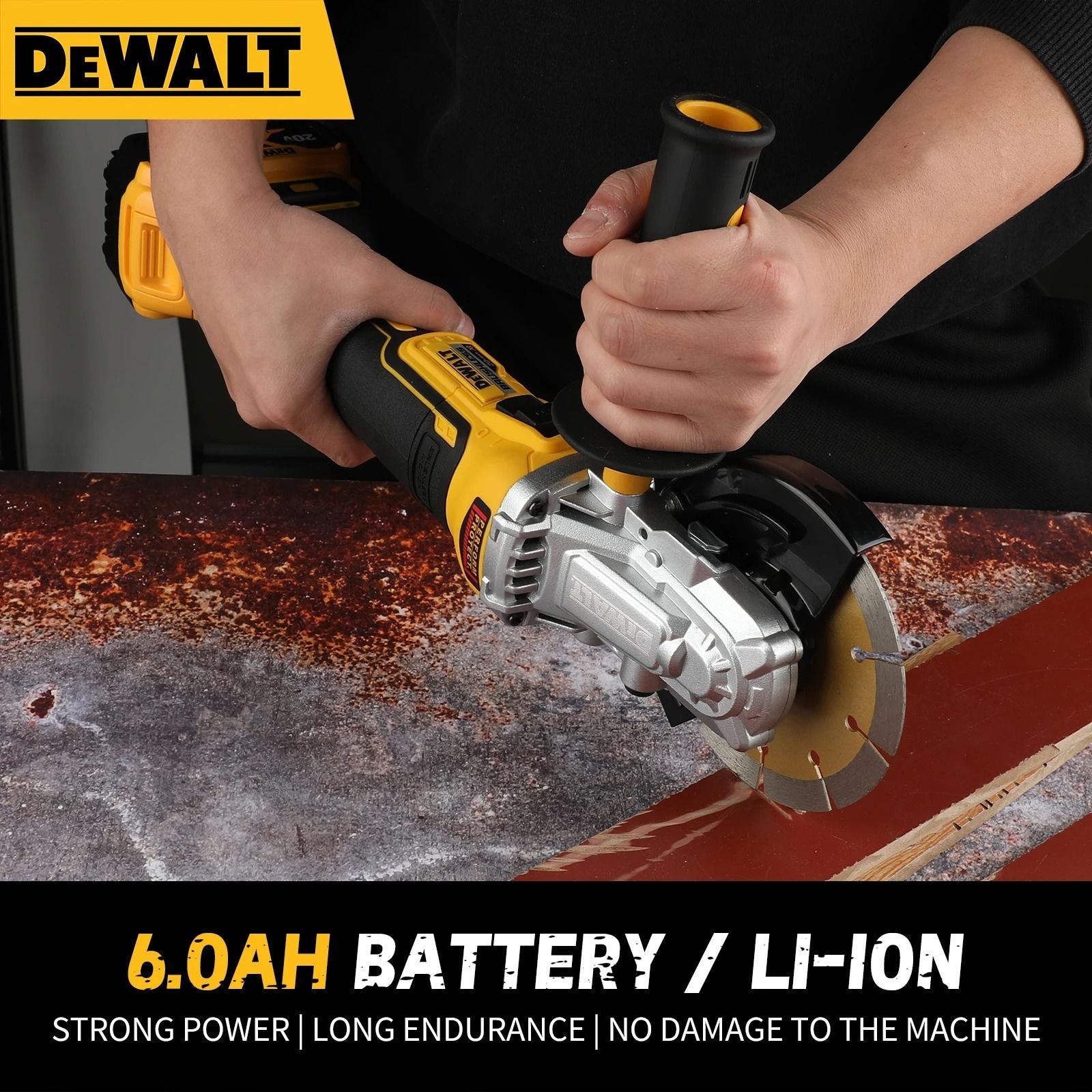 Cordless Brushless Angle Grinder 18V Rechargeable Handheld Grinder Cutting And Polishing Tool 125mm 6