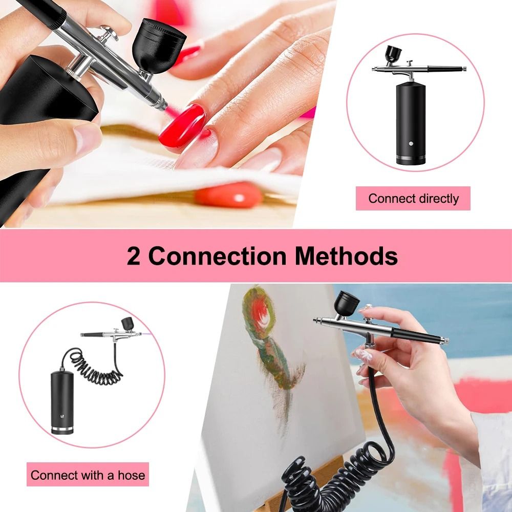 Airbrush With Compressor Mini Spray Gun Electric Paint Gun For Art Cake Nails And Crafts 4