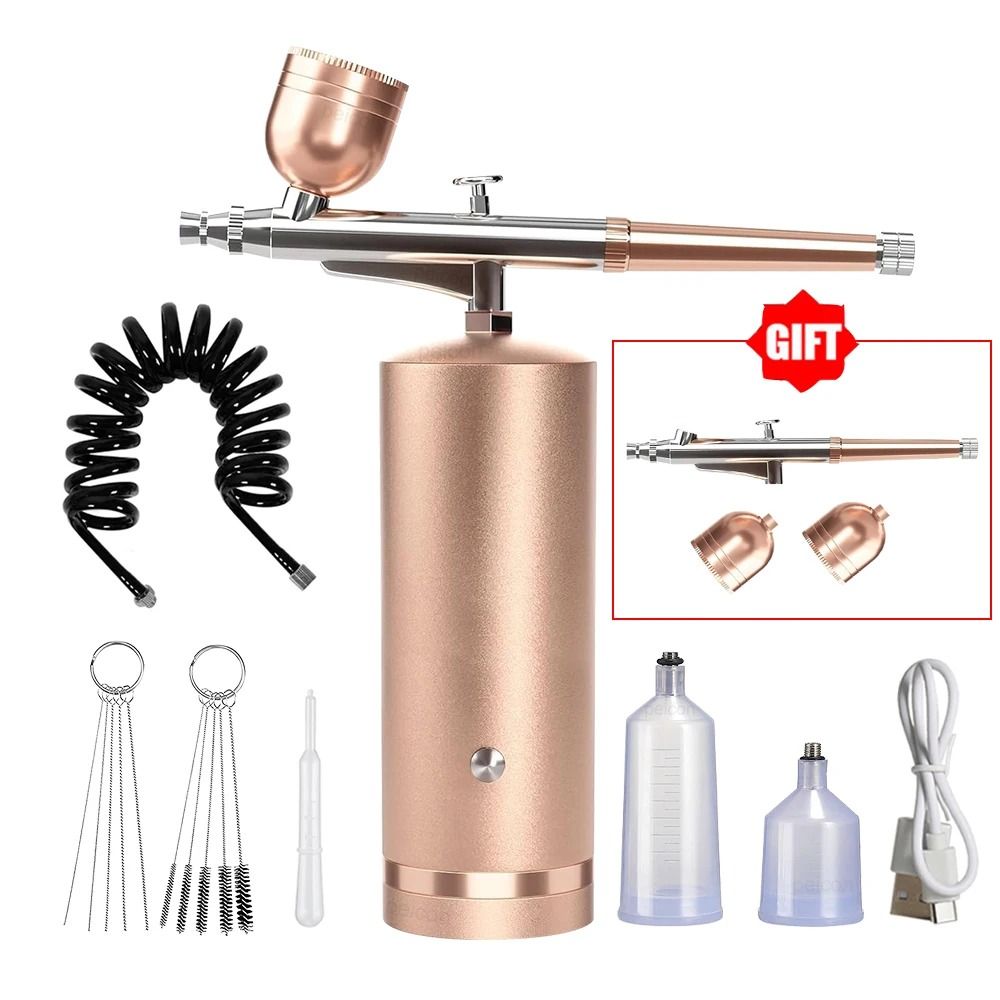 Airbrush With Compressor Mini Spray Gun Electric Paint Gun For Art Cake Nails And Crafts 10