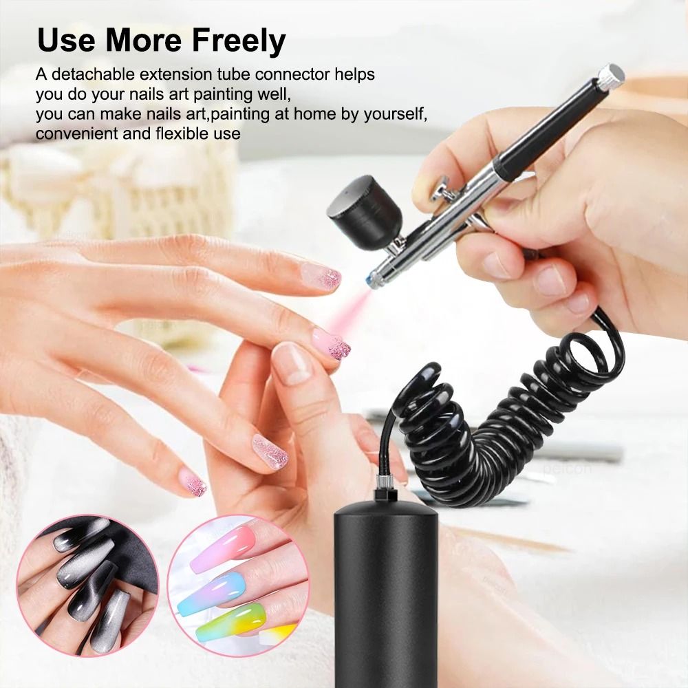 Airbrush With Compressor Mini Spray Gun Electric Paint Gun For Art Cake Nails And Crafts 5