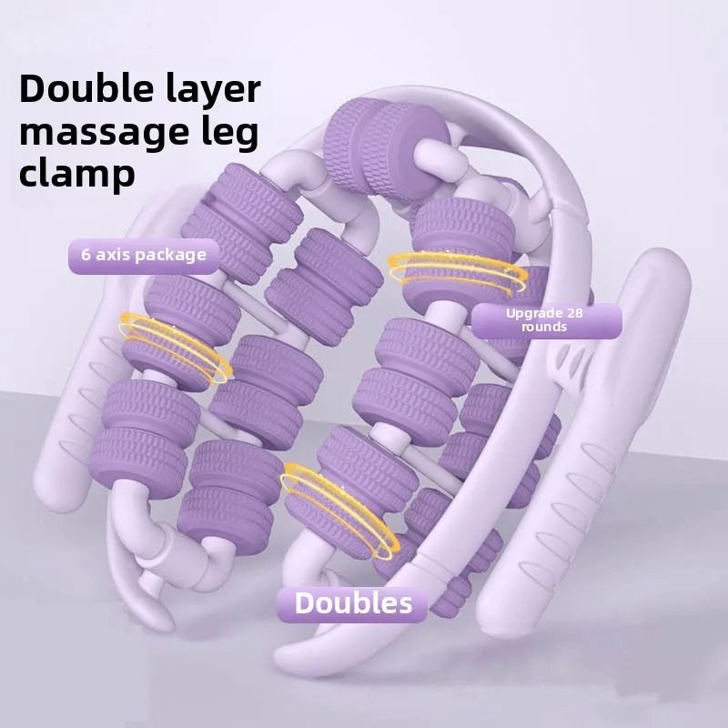 28 Wheel Leg Clamp Massager Body Slimming Roller For Muscle Relaxation And Pain Relief 4
