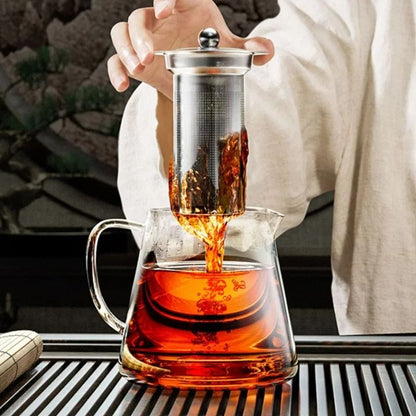 Heat Resistant Glass Teapot With Stainless Steel Infuser  Elegant Kung Fu Teaware For Loose Leaf Te 2