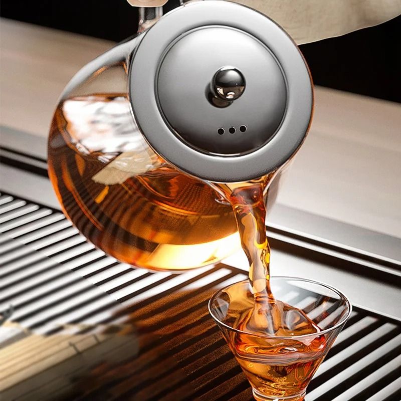 Heat Resistant Glass Teapot With Stainless Steel Infuser  Elegant Kung Fu Teaware For Loose Leaf Te 4