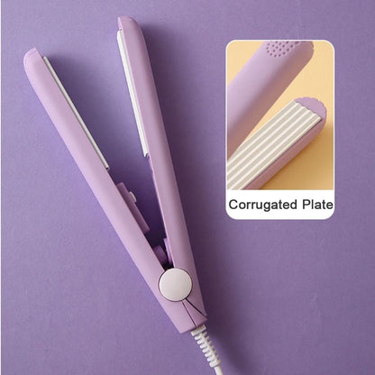 Mini Hair Curler And Crimper  Portable Ceramic Flat Iron For Fluffy Waves And Styling 7