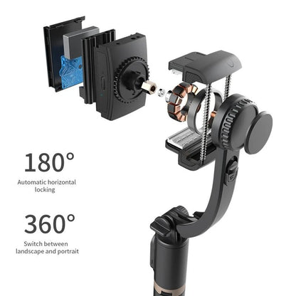 Gimbal Stabilizer Selfie Stick Foldable Wireless Tripod With Bluetooth Shutter For Smartphones 3