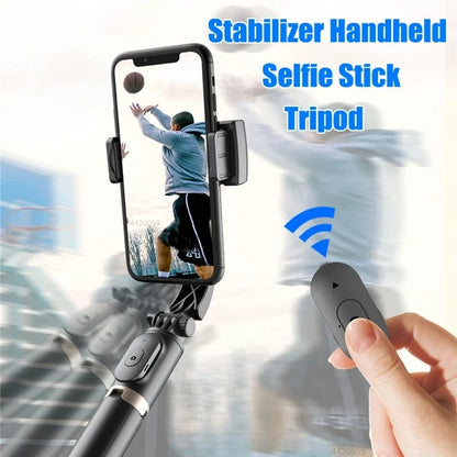 Gimbal Stabilizer Selfie Stick Foldable Wireless Tripod With Bluetooth Shutter For Smartphones 6
