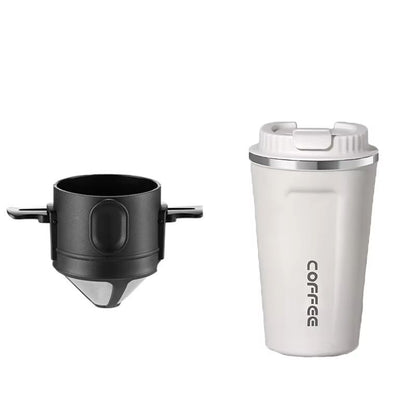 Stainless Steel Portable Coffee Dripper  Reusable Pour Over Coffee  Tea Filter Set 9