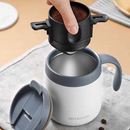 Stainless Steel Portable Coffee Dripper  Reusable Pour Over Coffee  Tea Filter Set 3
