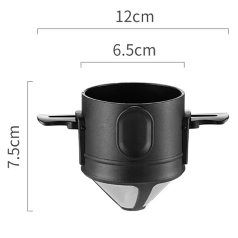 Stainless Steel Portable Coffee Dripper  Reusable Pour Over Coffee  Tea Filter Set 6