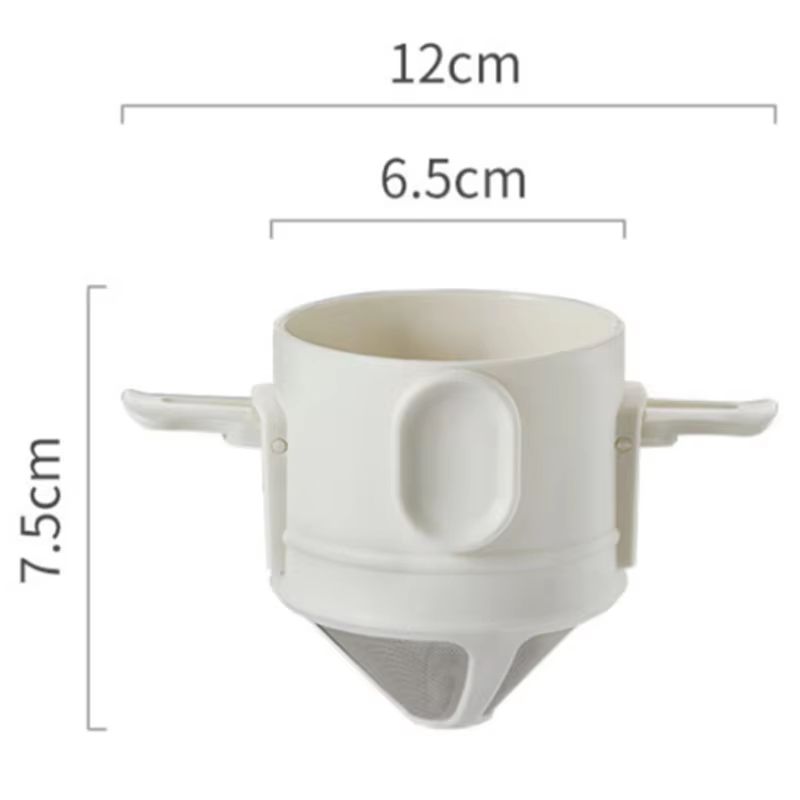 Stainless Steel Portable Coffee Dripper  Reusable Pour Over Coffee  Tea Filter Set 7