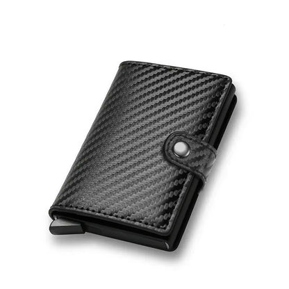 Carbon Fiber RFID Wallet – Slim Minimalist Metal Credit Card Holder for Men