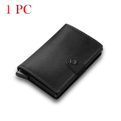 Carbon Fiber RFID Wallet  Slim Minimalist Metal Credit Card Holder For Men 11