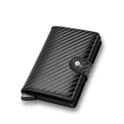 Carbon Fiber RFID Wallet  Slim Minimalist Metal Credit Card Holder For Men 12
