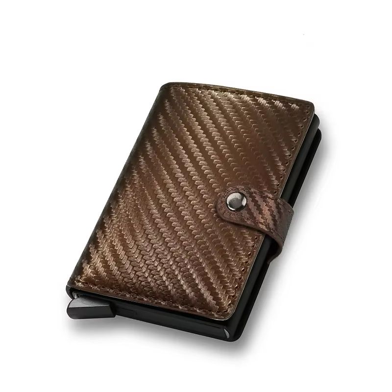 Carbon Fiber RFID Wallet  Slim Minimalist Metal Credit Card Holder For Men 13
