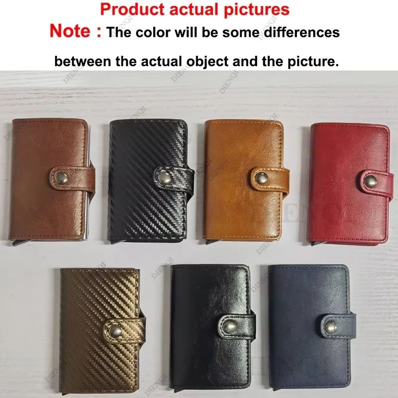 Carbon Fiber RFID Wallet  Slim Minimalist Metal Credit Card Holder For Men 1