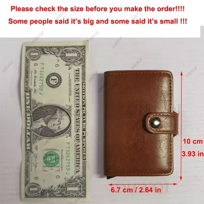 Carbon Fiber RFID Wallet  Slim Minimalist Metal Credit Card Holder For Men 2
