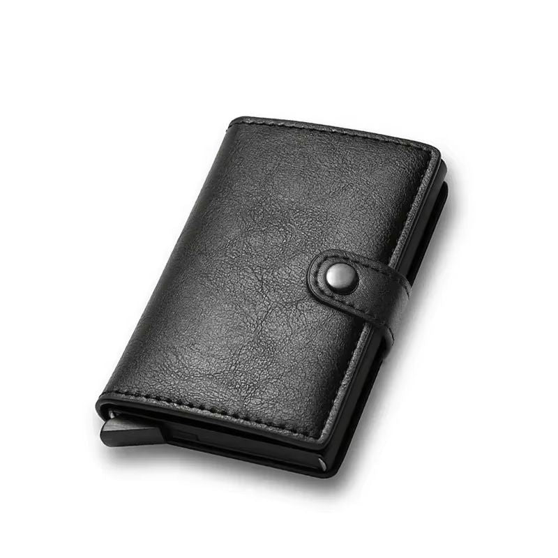 Carbon Fiber RFID Wallet  Slim Minimalist Metal Credit Card Holder For Men 5