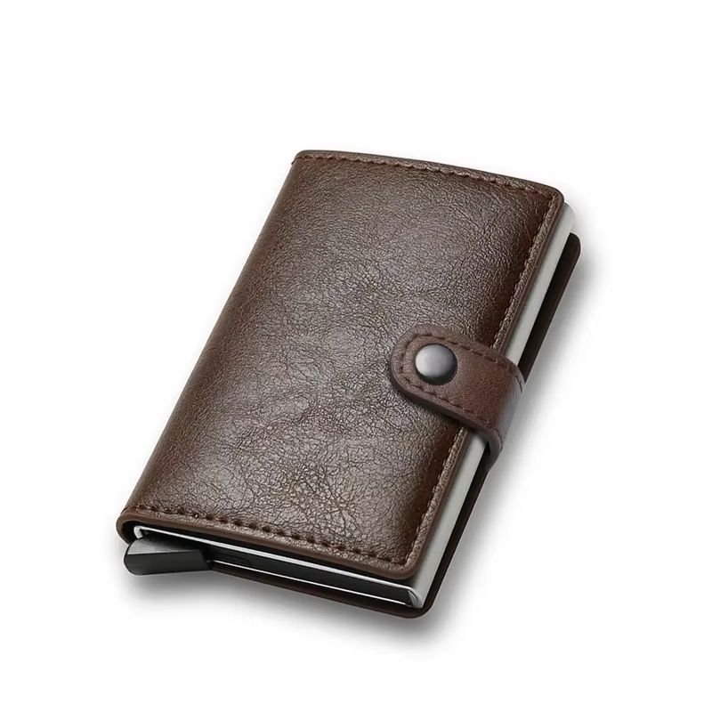 Carbon Fiber RFID Wallet  Slim Minimalist Metal Credit Card Holder For Men 7
