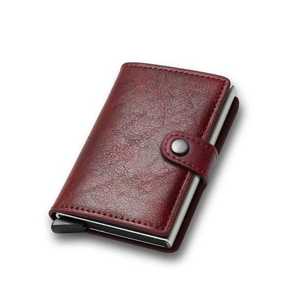 Carbon Fiber RFID Wallet  Slim Minimalist Metal Credit Card Holder For Men 8