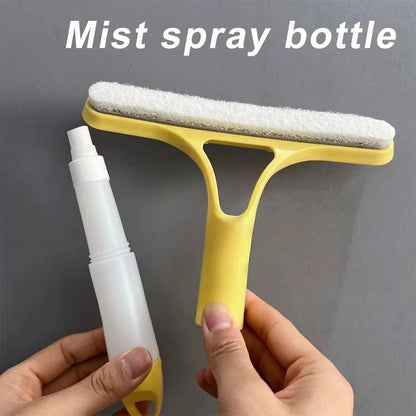3in1 Car Glass Cleaner With Spray Bottle  Microfiber Wiper  Window Squeegee 1