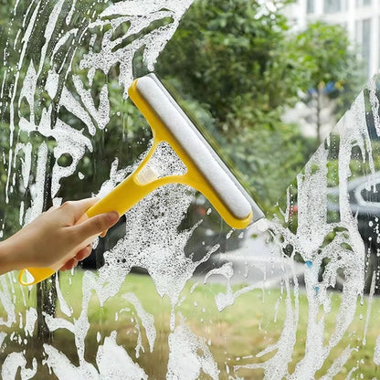 3in1 Car Glass Cleaner With Spray Bottle  Microfiber Wiper  Window Squeegee 3