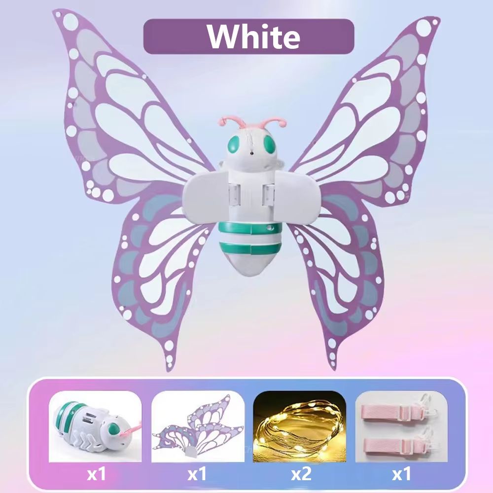 Magical Electric Butterfly Fairy Wings With Lights  Kids Cosplay DressUp Costume 4