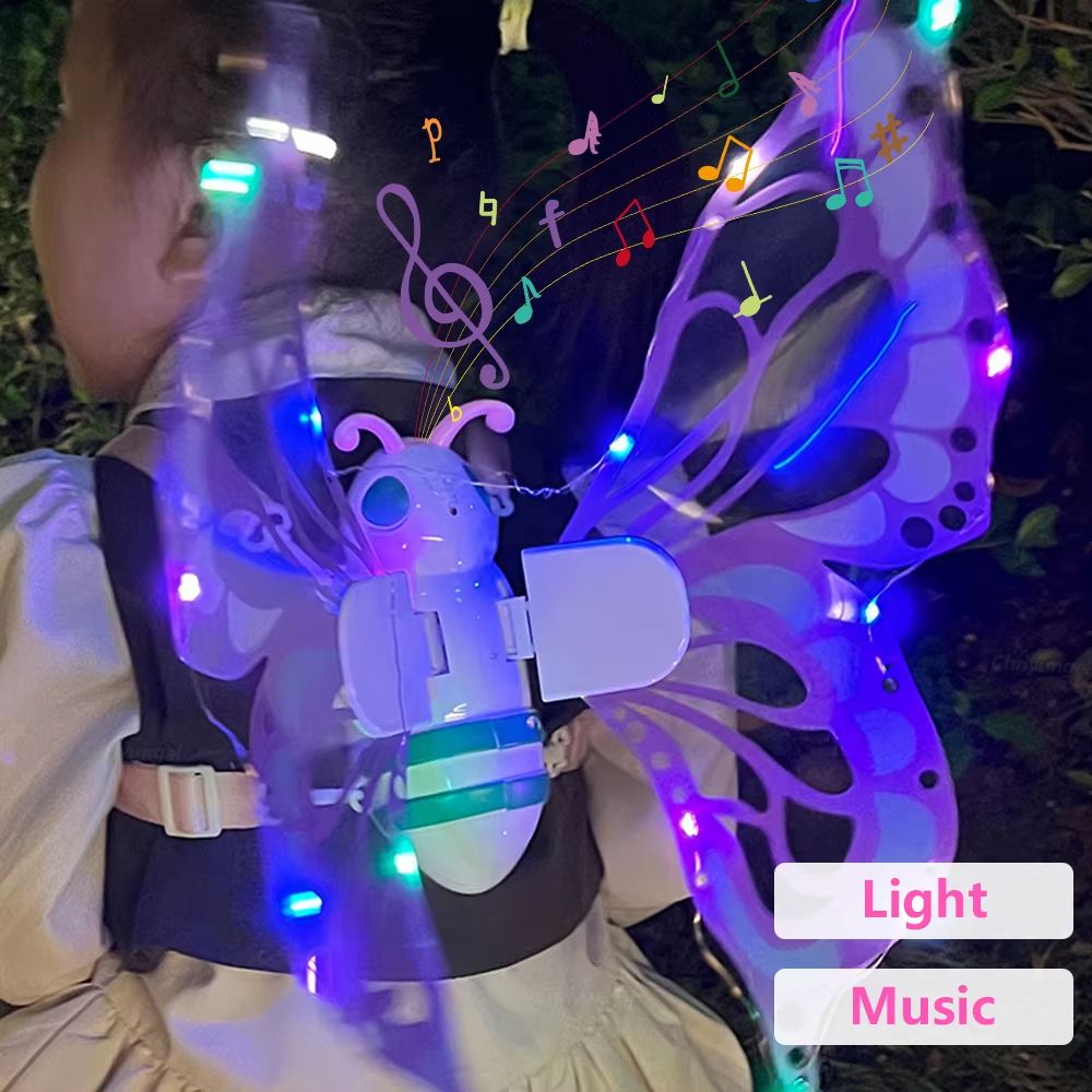 Magical Electric Butterfly Fairy Wings With Lights  Kids Cosplay DressUp Costume 5