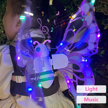 Magical Electric Butterfly Fairy Wings With Lights  Kids Cosplay DressUp Costume 5