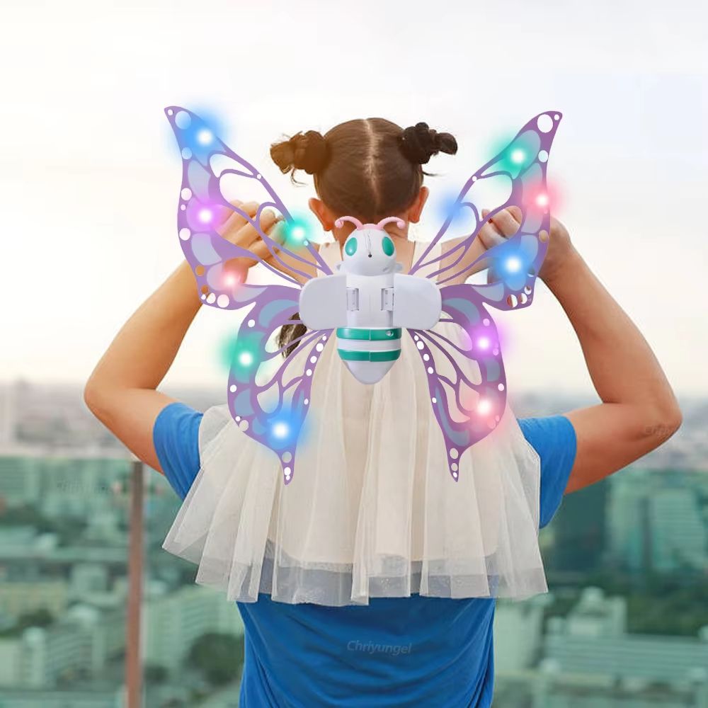 Magical Electric Butterfly Fairy Wings With Lights  Kids Cosplay DressUp Costume 6