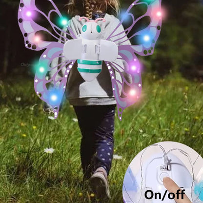 Magical Electric Butterfly Fairy Wings With Lights  Kids Cosplay DressUp Costume 10