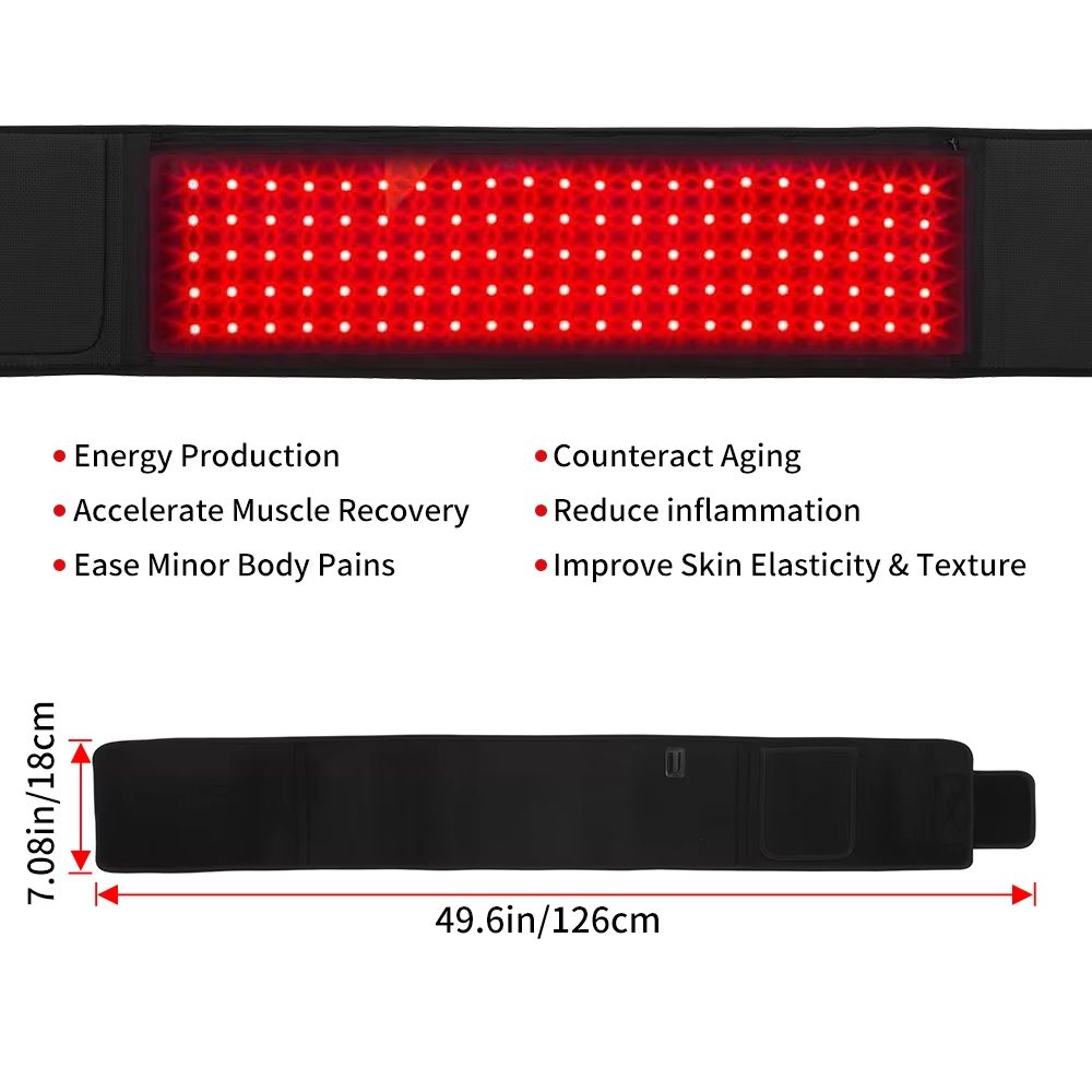 Red Light Therapy Belt With 660nm  850nm Near Infrared For Pain Relief And Circulation 3