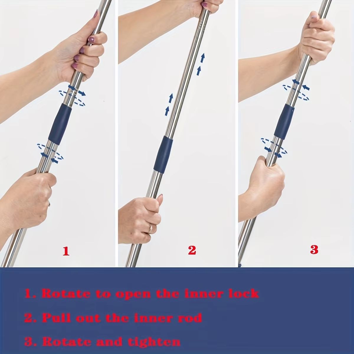 2in1 Window Screen Cleaning Brush With Telescopic Handle And DualSided Blade 2