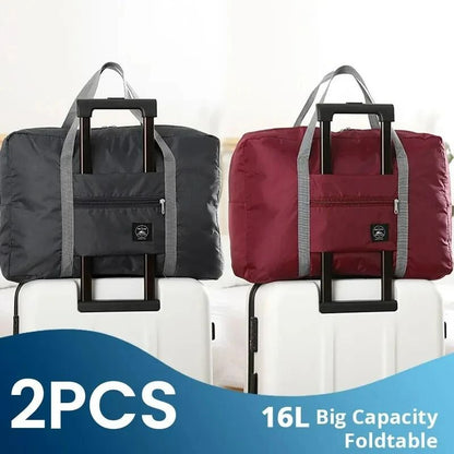 Foldable Travel Duffel Bag 2 Pack Carry On and Weekender Bag