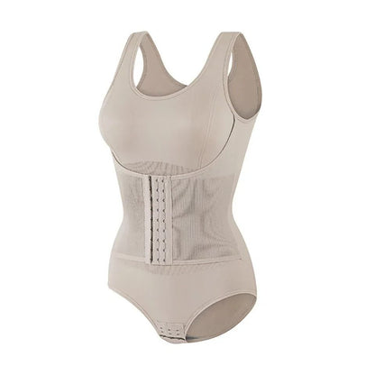 Womens Bodysuit Shapewear With Zipper Belt And Tummy Control 7