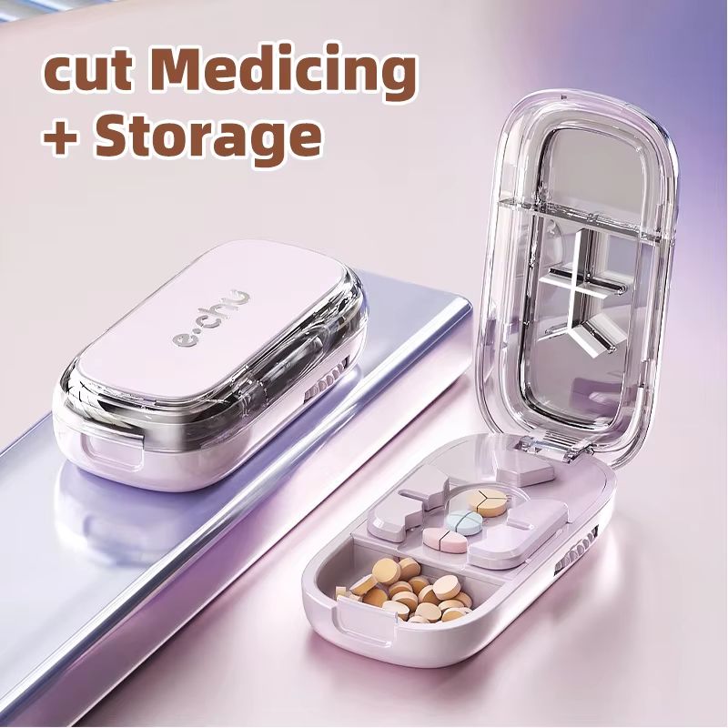 3in1 Pill Cutter And Medicine Splitter  Precise Tablet Divider Quarter  Half Pill Organizer Portabl 2