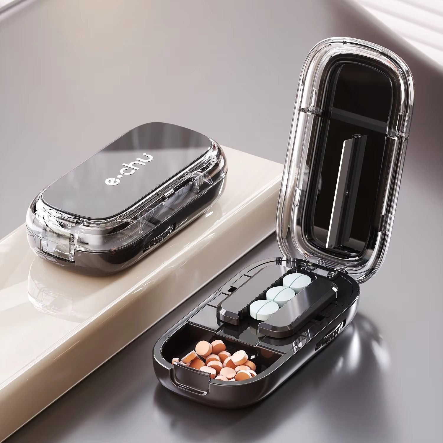 3in1 Pill Cutter And Medicine Splitter  Precise Tablet Divider Quarter  Half Pill Organizer Portabl 15