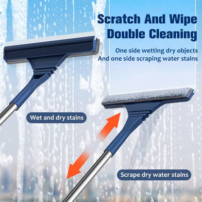2in1 Window Cleaner  Screen Brush  Telescopic Magic Broom Long Handle Window Wiper And Mop Squeegee 1