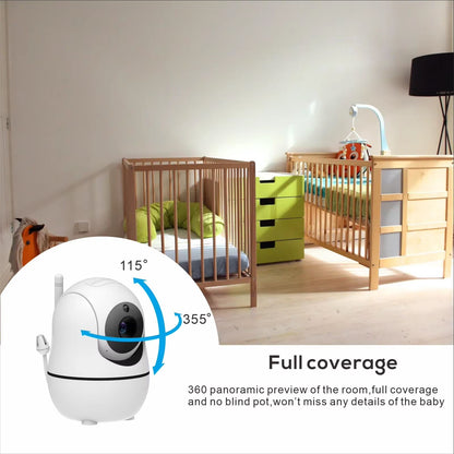 5Inch Video Baby Monitor With Camera  Audio  Long Range 22Hour Battery 4X Zoom 2Way Talk  Temperatu 4