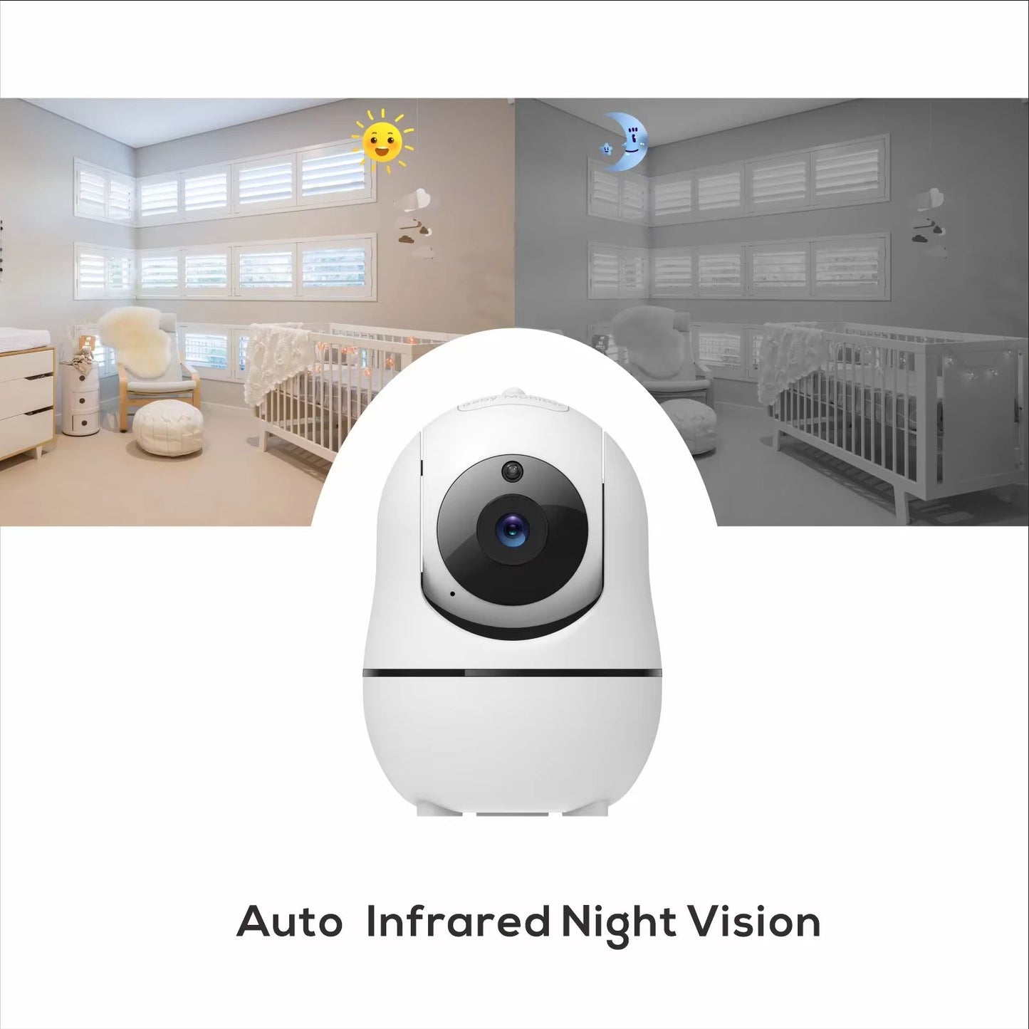 5Inch Video Baby Monitor With Camera  Audio  Long Range 22Hour Battery 4X Zoom 2Way Talk  Temperatu 5