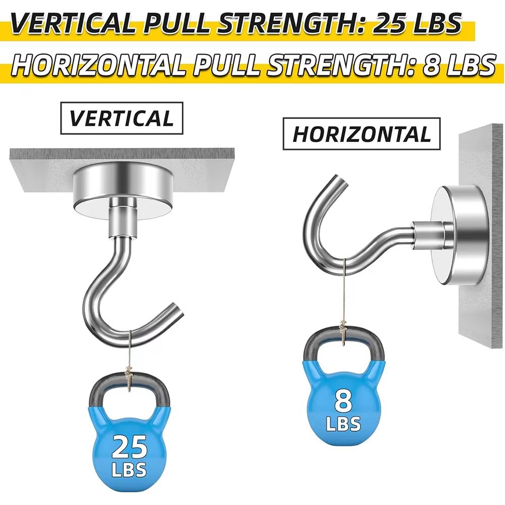 Magnetic Hooks Heavy Duty Neodymium  Super Strong Hanging Solution 1020 Pcs Set 4