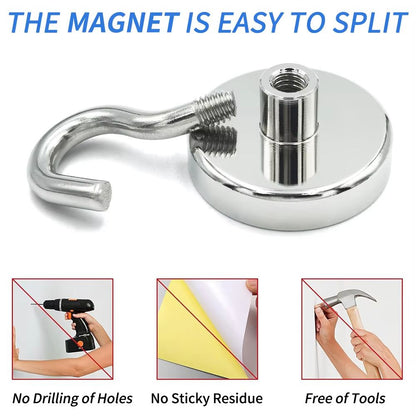 Magnetic Hooks Heavy Duty Neodymium  Super Strong Hanging Solution 1020 Pcs Set 5
