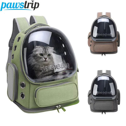 Transparent Cat Carrier Backpack - Breathable Travel Bag for Cats and Small Dogs