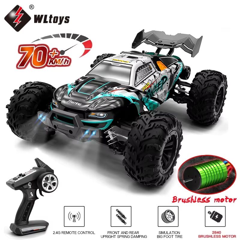 1 is to 6 High Speed RC Car - 4WD Drift Monster Truck with LED Lights and Remote Control