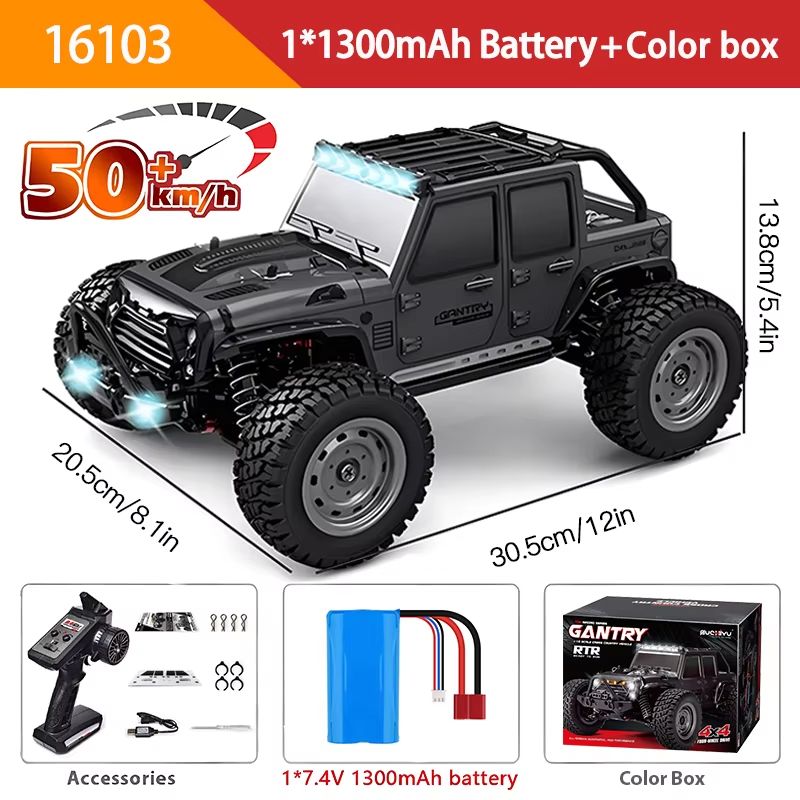 1 Is To 6 High Speed RC Car  4WD Drift Monster Truck With LED Lights And Remote Control 11