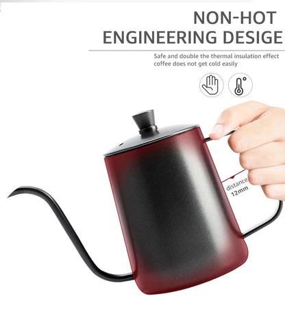 Gooseneck Coffee Kettle  Stainless Steel Pour Over Drip Pot For Coffee And Tea 1