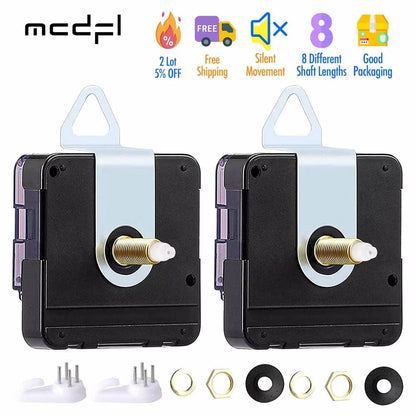 DIY Quartz Clock Movement Kit - Silent Wall Clock Mechanism with Long Shaft
