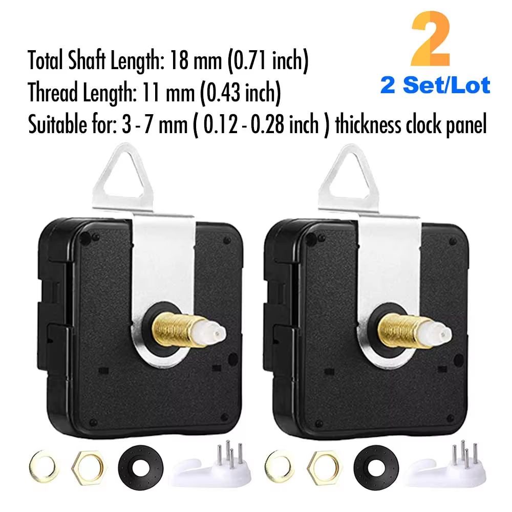 DIY Quartz Clock Movement Kit  Silent Wall Clock Mechanism With Long Shaft 9