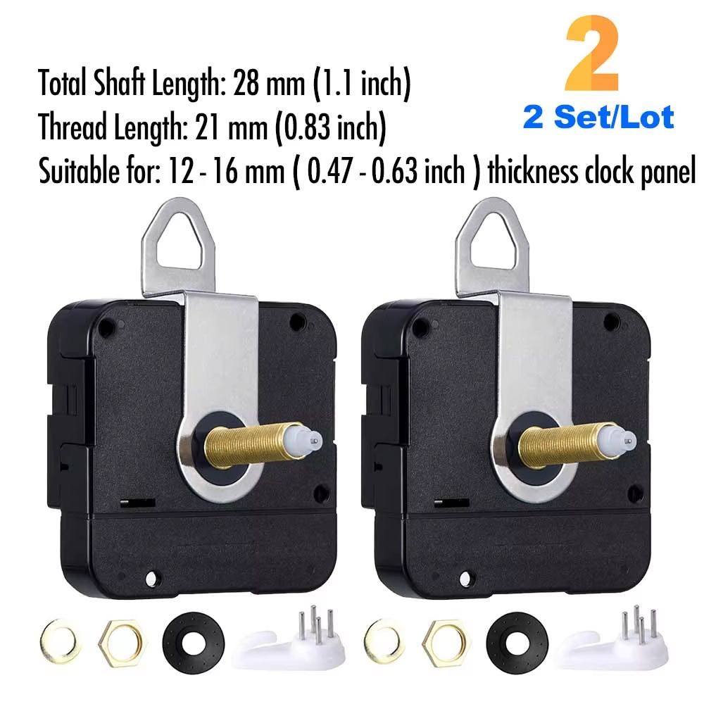 DIY Quartz Clock Movement Kit  Silent Wall Clock Mechanism With Long Shaft 12