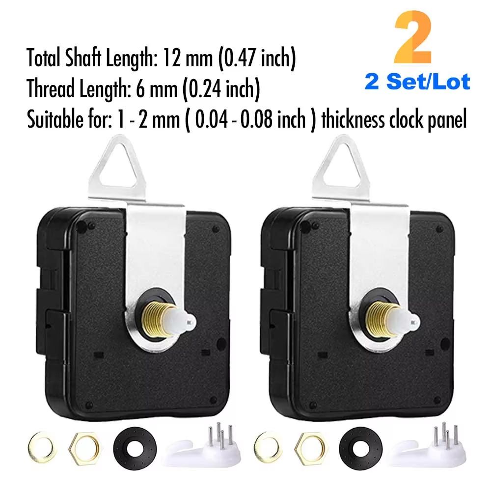 DIY Quartz Clock Movement Kit  Silent Wall Clock Mechanism With Long Shaft 7