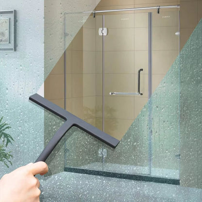 Matte Black Shower Squeegee  Silicone StreakFree Glass And Window Cleaner 2